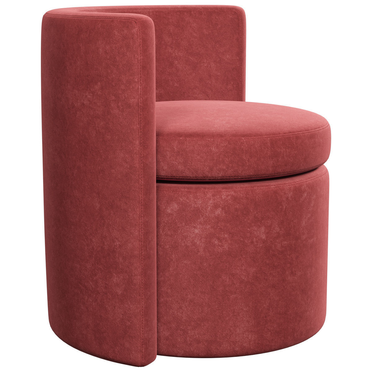 Chairs set 2 upholstered dining chair with wooden legs 3D model_29