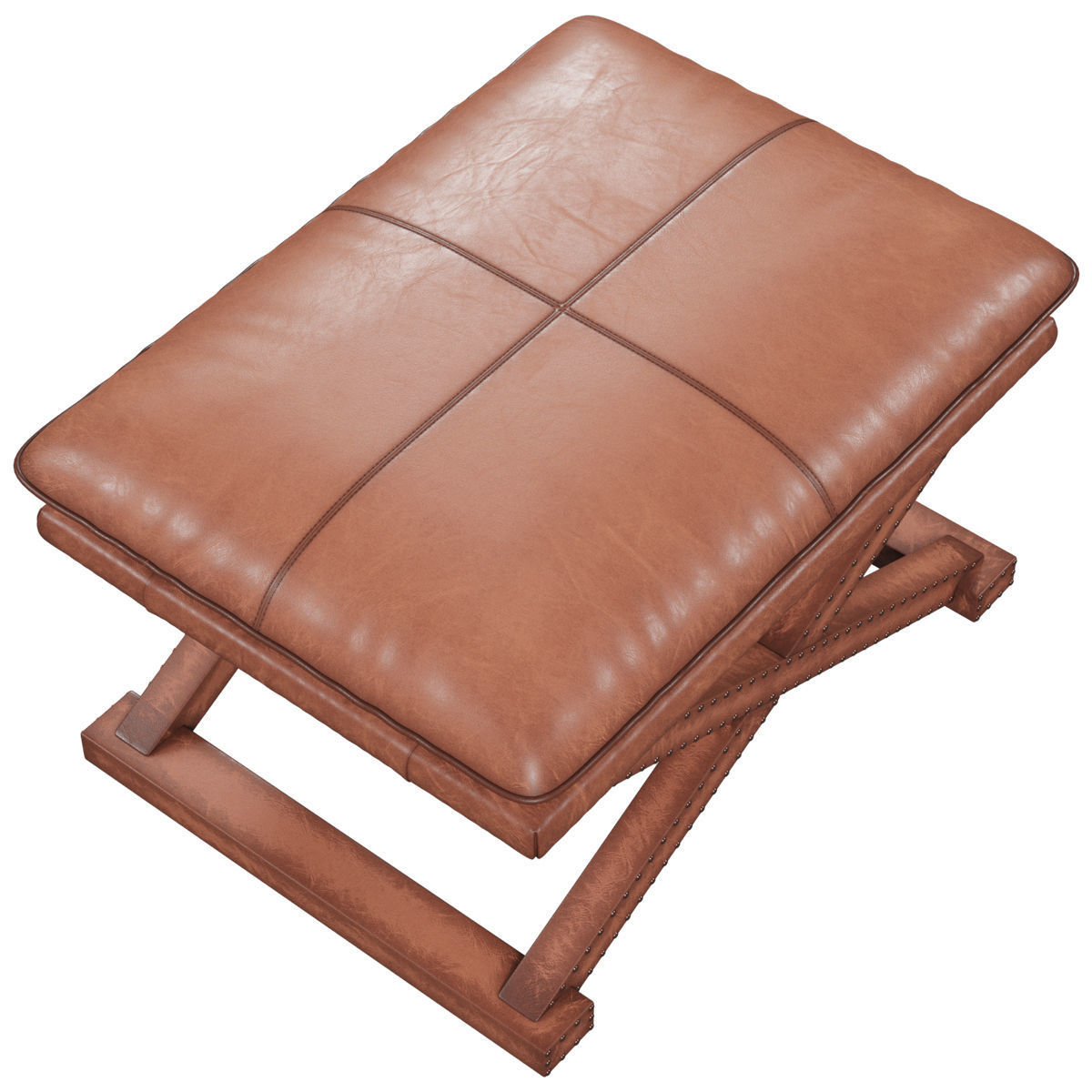 Chairs set 2 upholstered dining chair with wooden legs 3D model_14