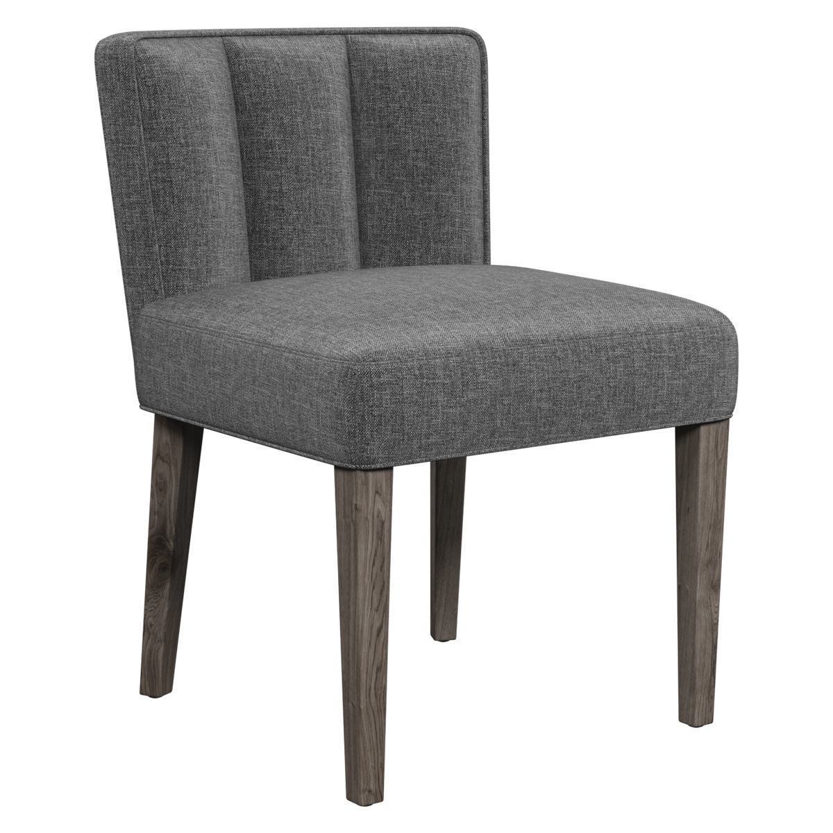 Chairs set 2 upholstered dining chair with wooden legs 3D model_20