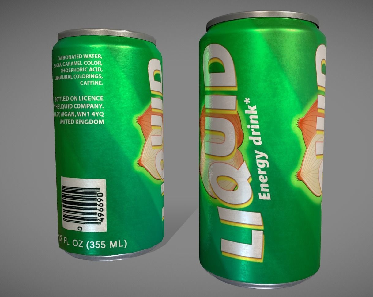 Low and high poly can Low-poly 3D model_10