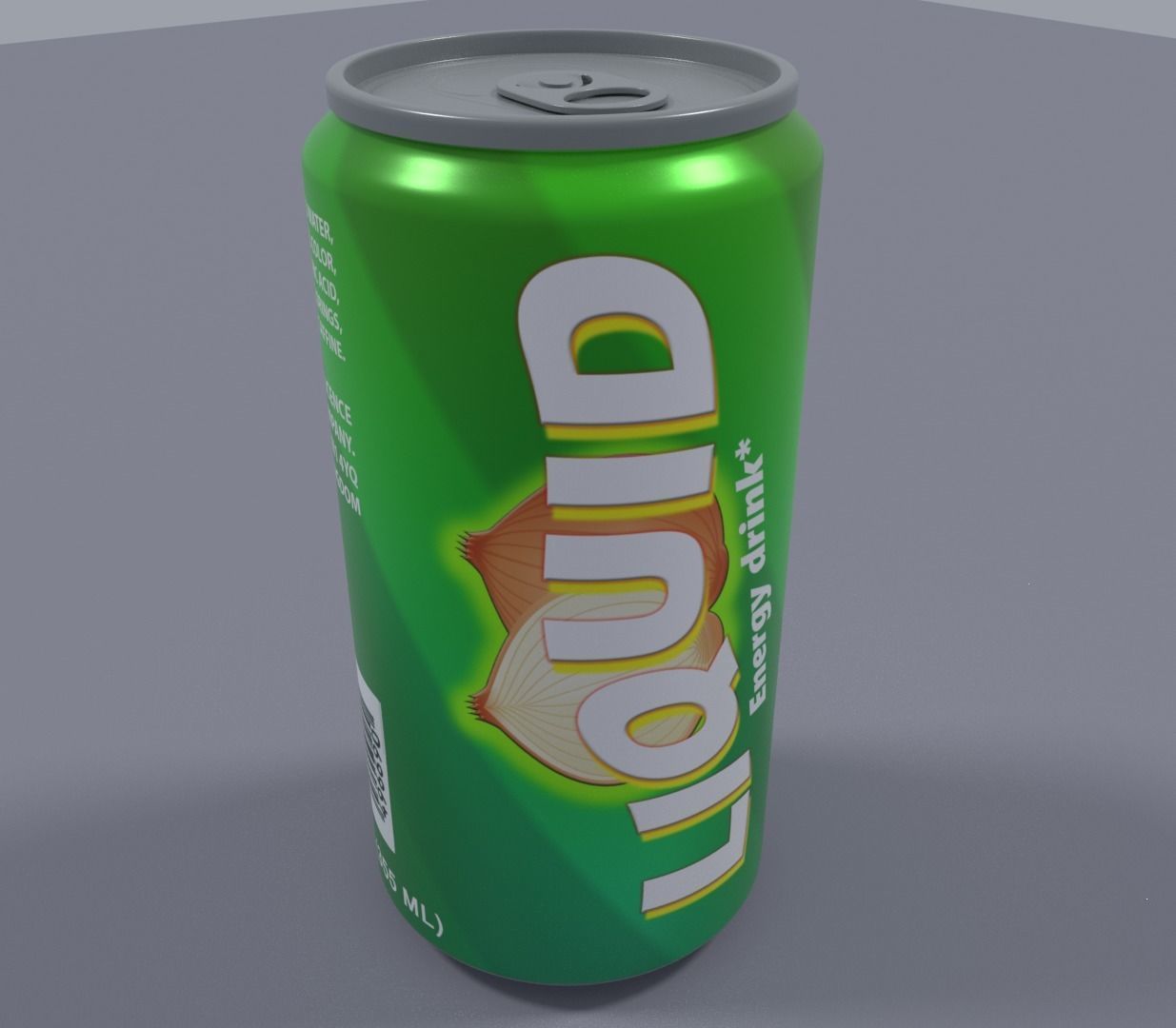 Low and high poly can Low-poly 3D model_3