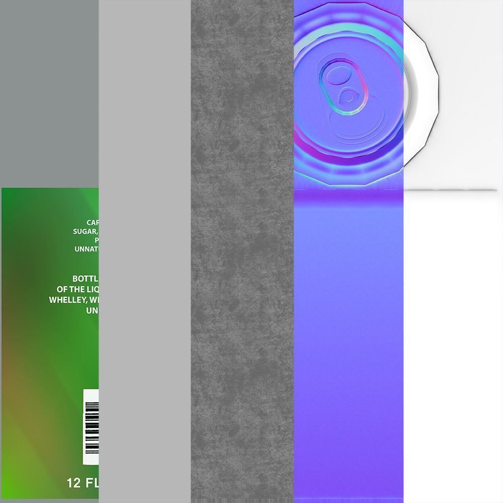 Low and high poly can Low-poly 3D model_13