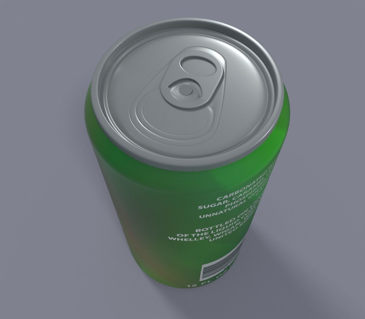 Low and high poly can Low-poly 3D model_1