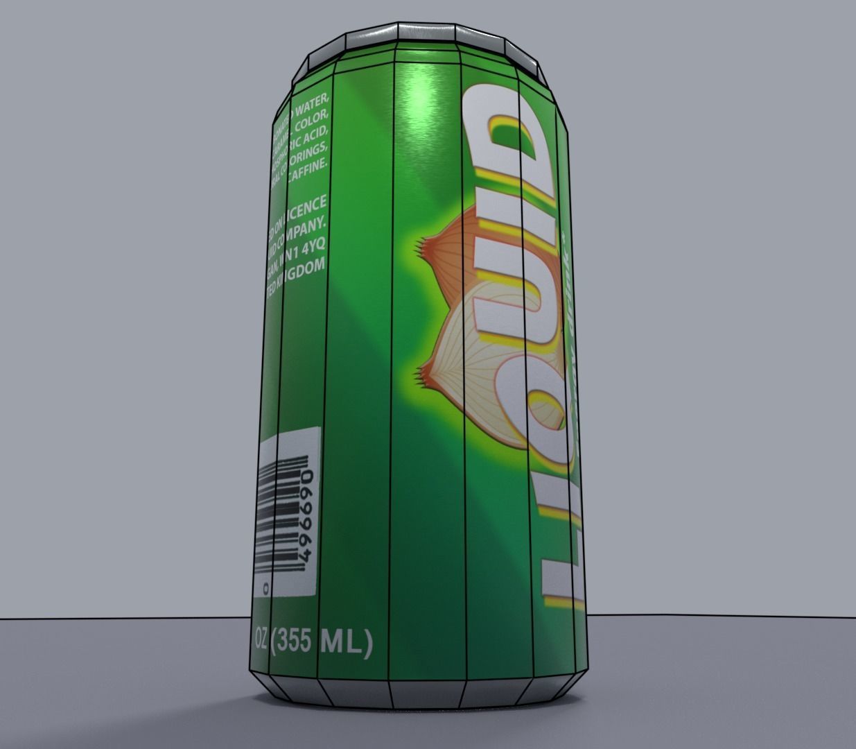 Low and high poly can Low-poly 3D model_12