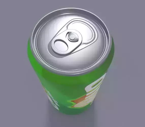 Low and high poly can Low-poly 3D model