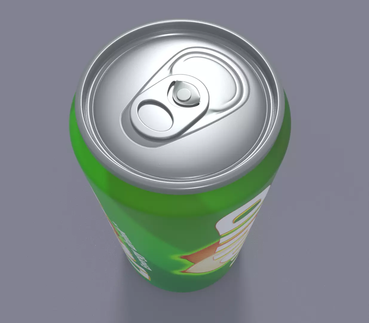 Low and high poly can Low-poly 3D model_0