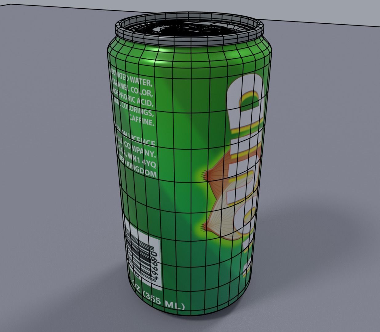 Low and high poly can Low-poly 3D model_5