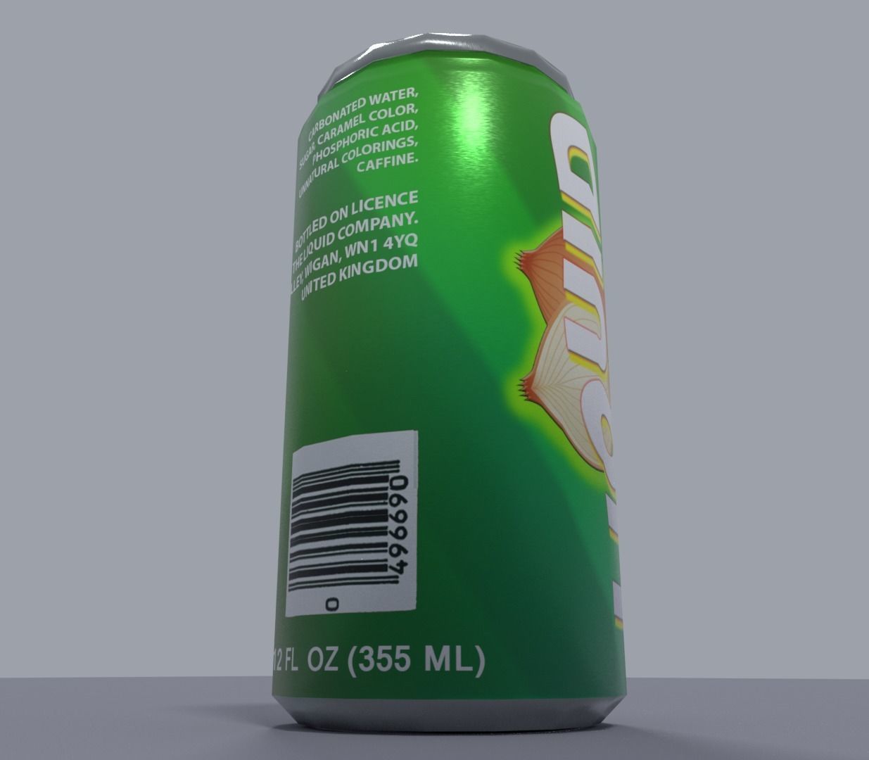 Low and high poly can Low-poly 3D model_7