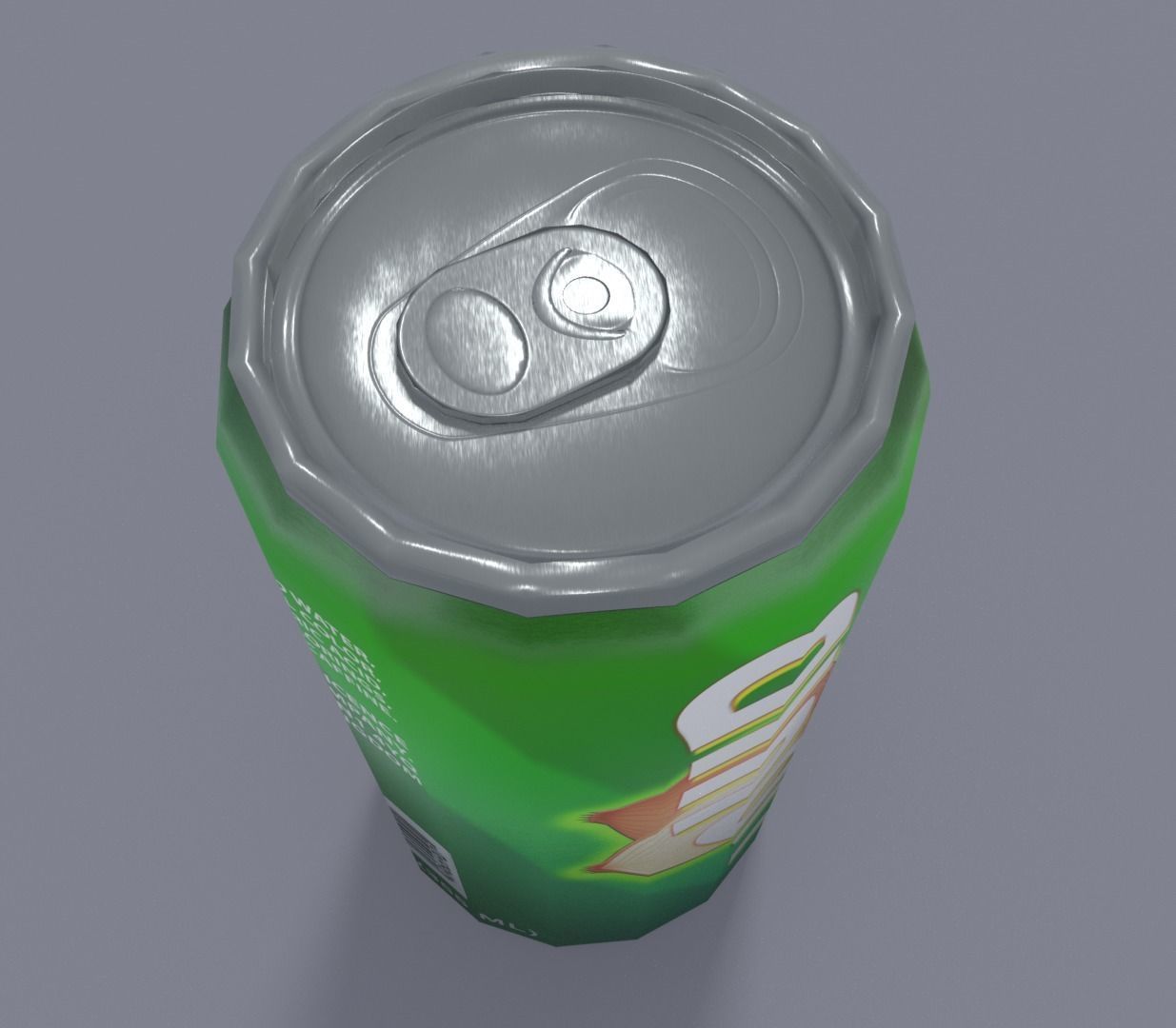 Low and high poly can Low-poly 3D model_8