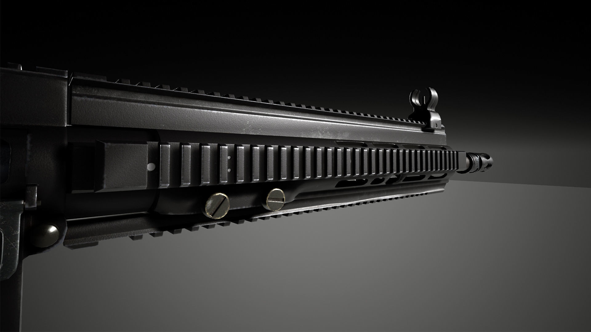 HK417 FPS PACK Low-poly 3D model_6