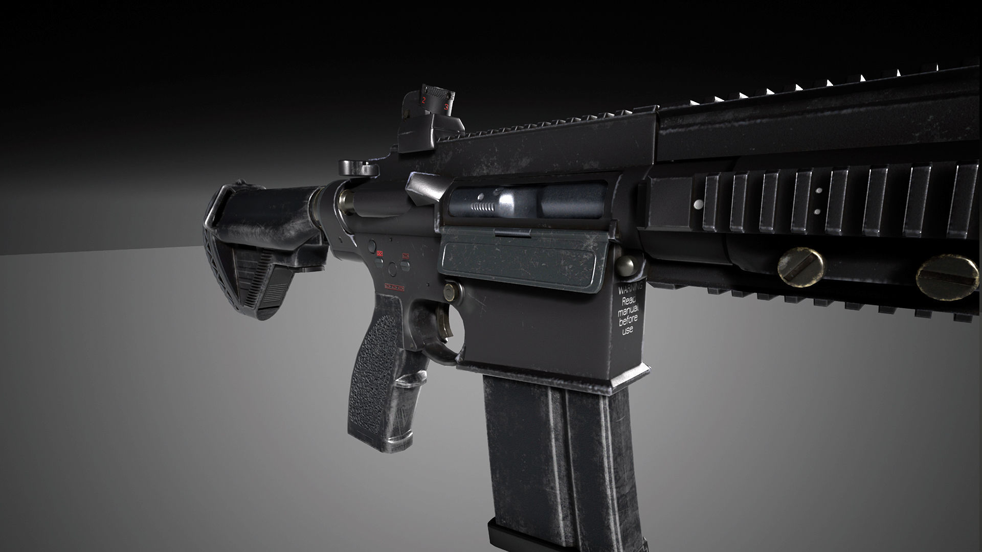 HK417 FPS PACK Low-poly 3D model_3