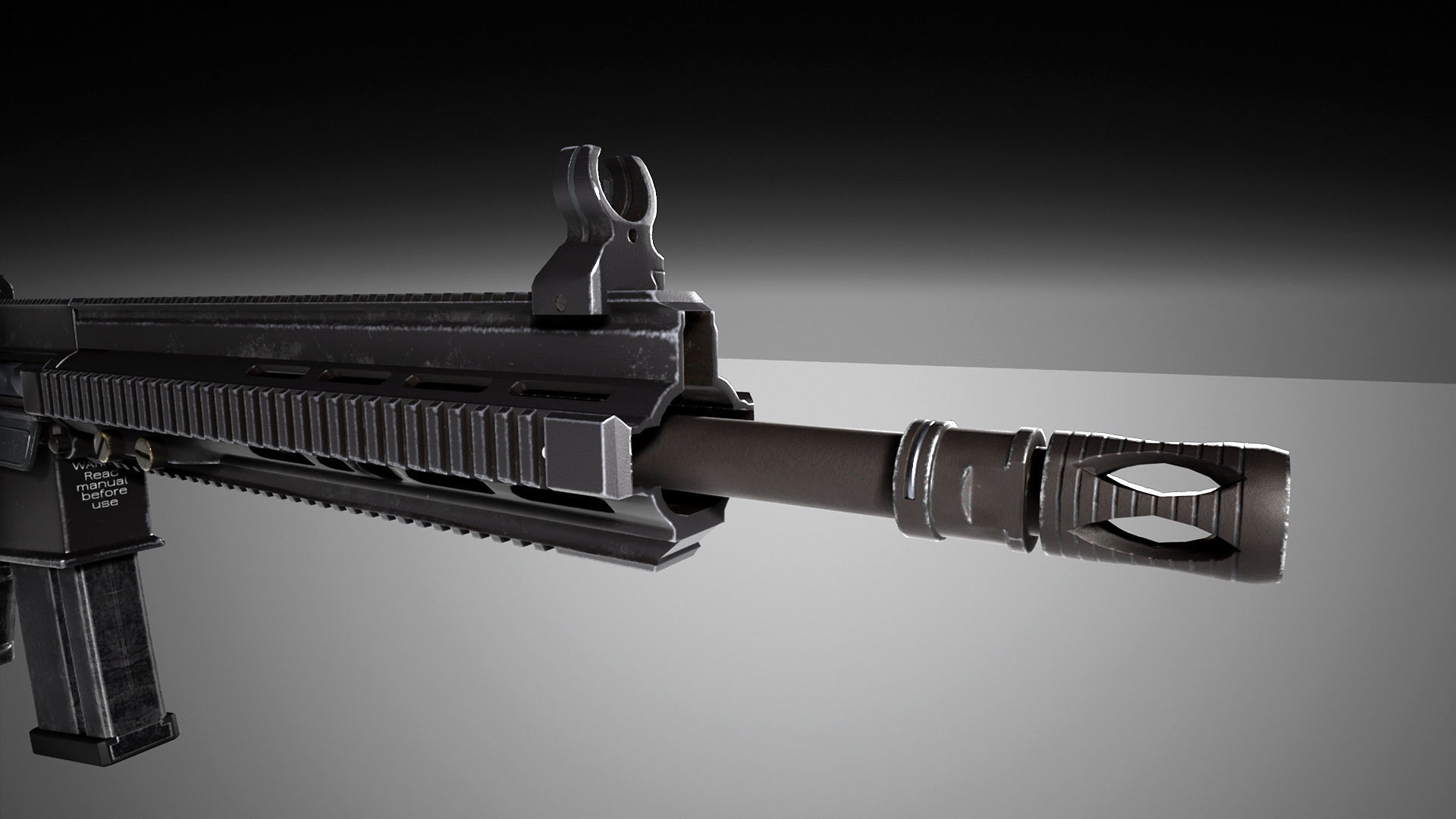 HK417 FPS PACK Low-poly 3D model_7
