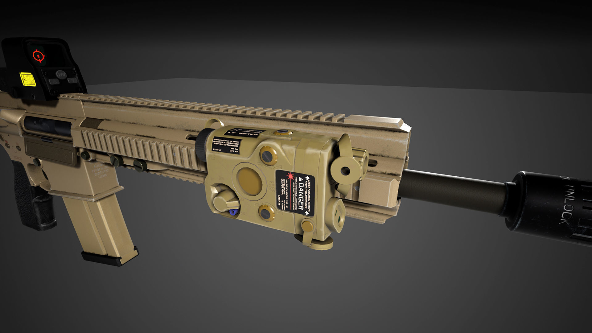 HK417 FPS PACK Low-poly 3D model_15