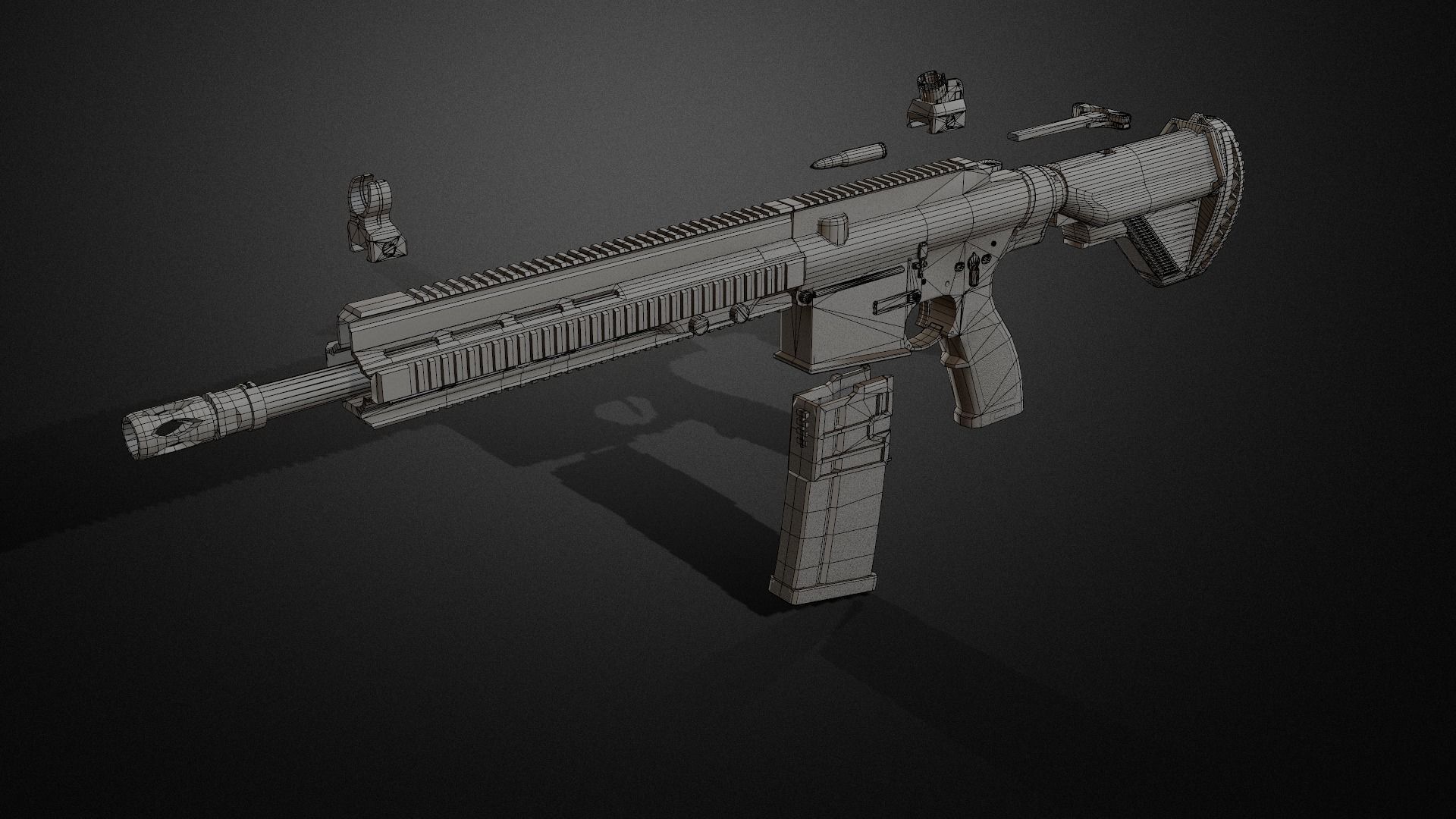 HK417 FPS PACK Low-poly 3D model_23