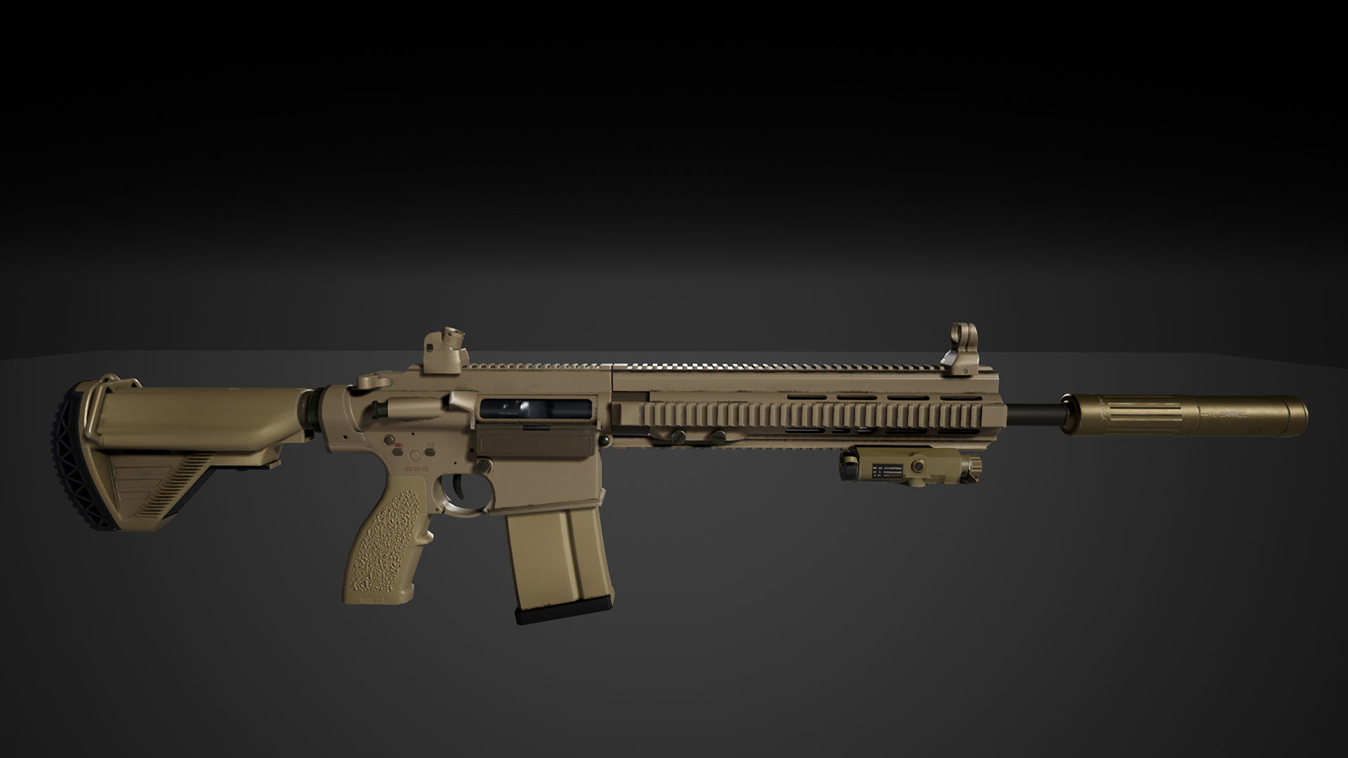 HK417 FPS PACK Low-poly 3D model_9