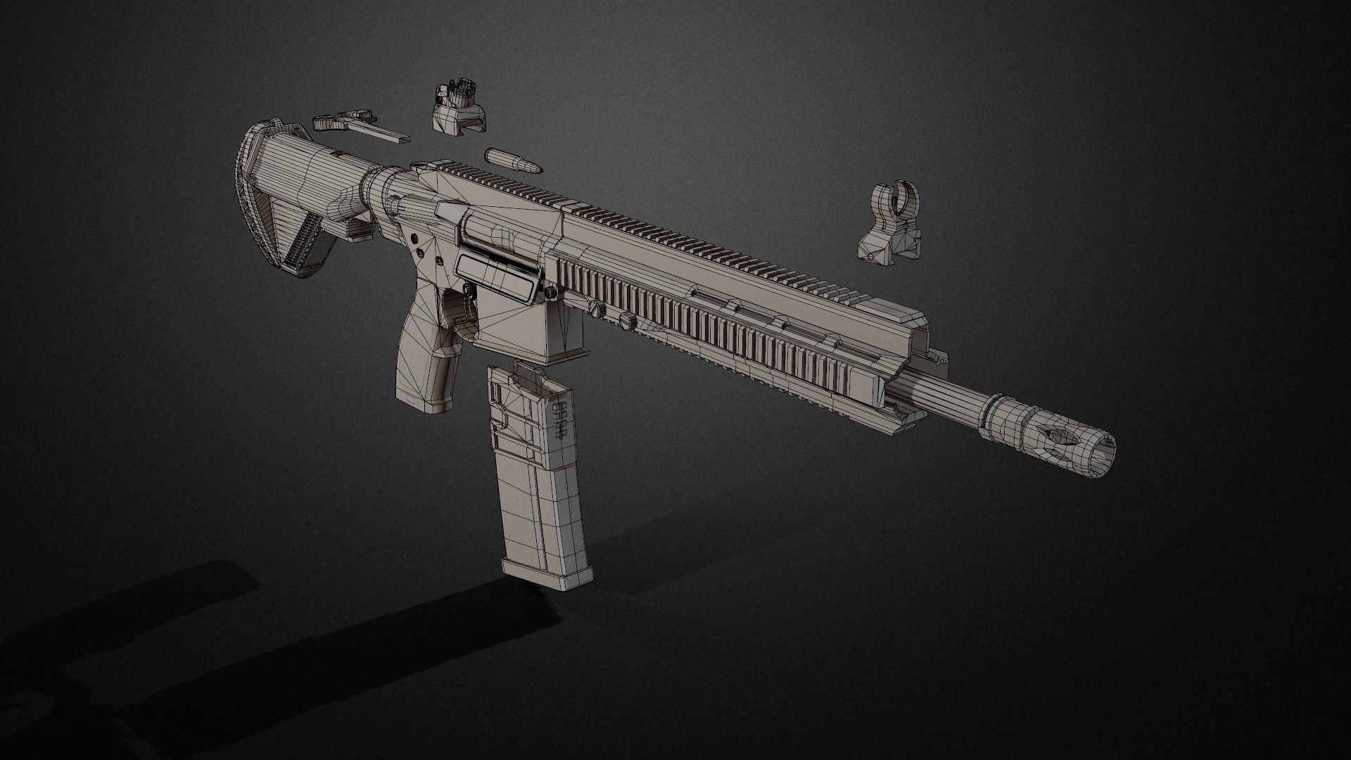 HK417 FPS PACK Low-poly 3D model_24