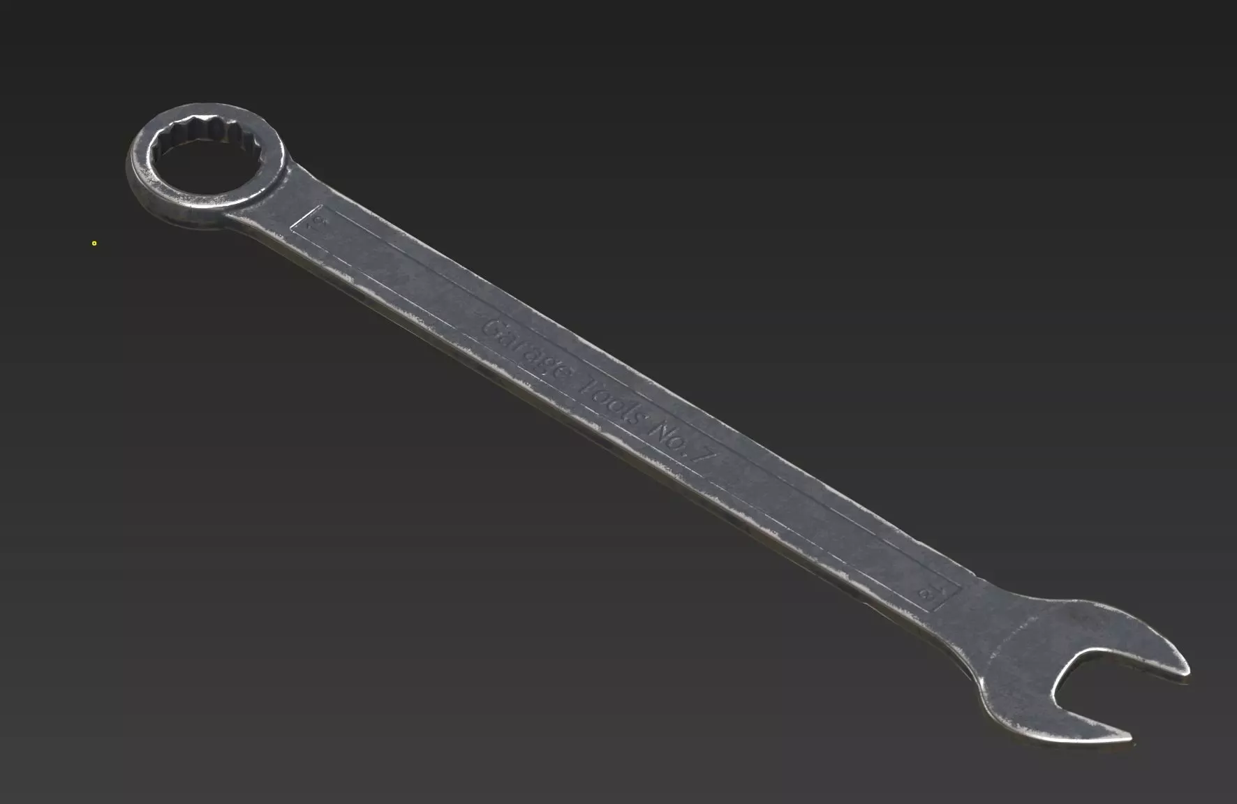 Used Spanner Wrench PBR Free low-poly 3D model