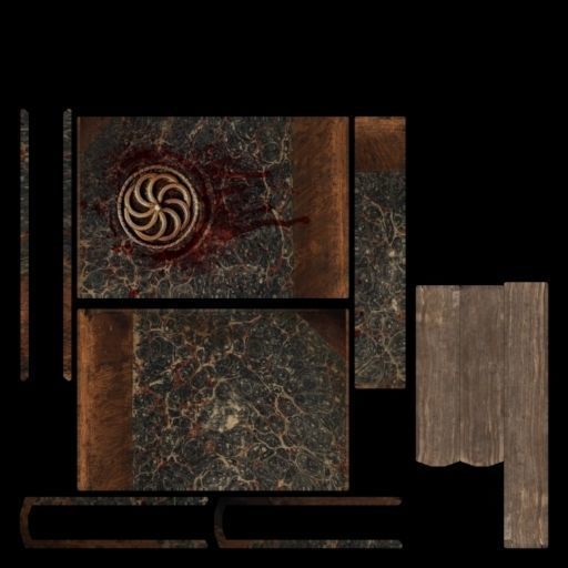 Old Strange Book Low-poly 3D model_3