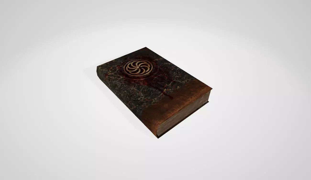 Old Strange Book Low-poly 3D model_0