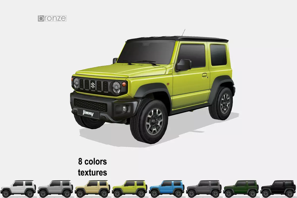 Suzuki Jimny 2019 Low-poly 3D model_0
