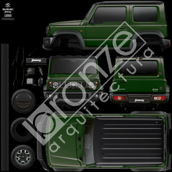 Suzuki Jimny 2019 Low-poly 3D model_34