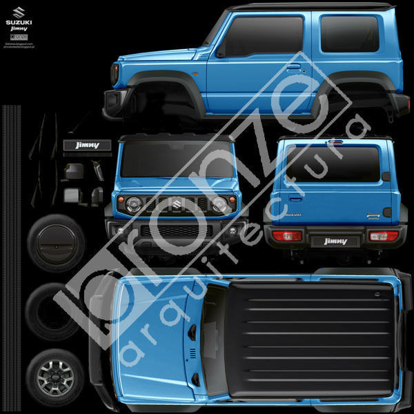 Suzuki Jimny 2019 Low-poly 3D model_35