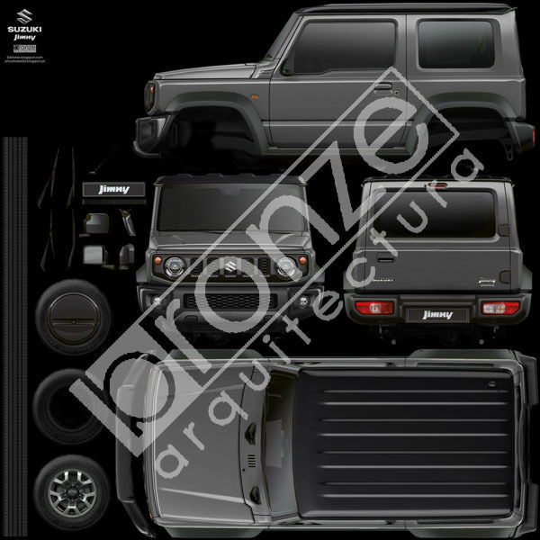 Suzuki Jimny 2019 Low-poly 3D model_33