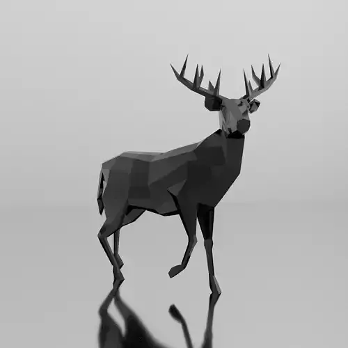 Low Poly Deer polygonal