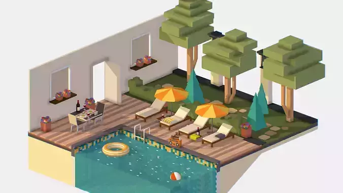 Relax by the pool on the sun loungers