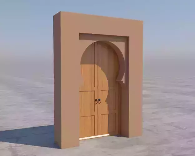 Traditional Moroccan Door Marrakech 3D model