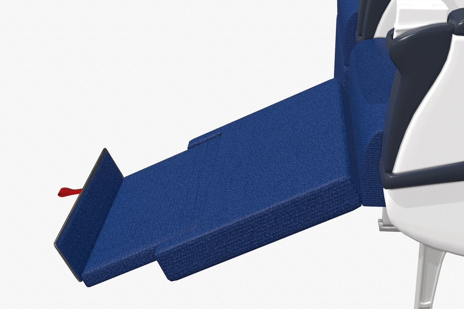 Airplane chair business class Low-poly 3D model_11