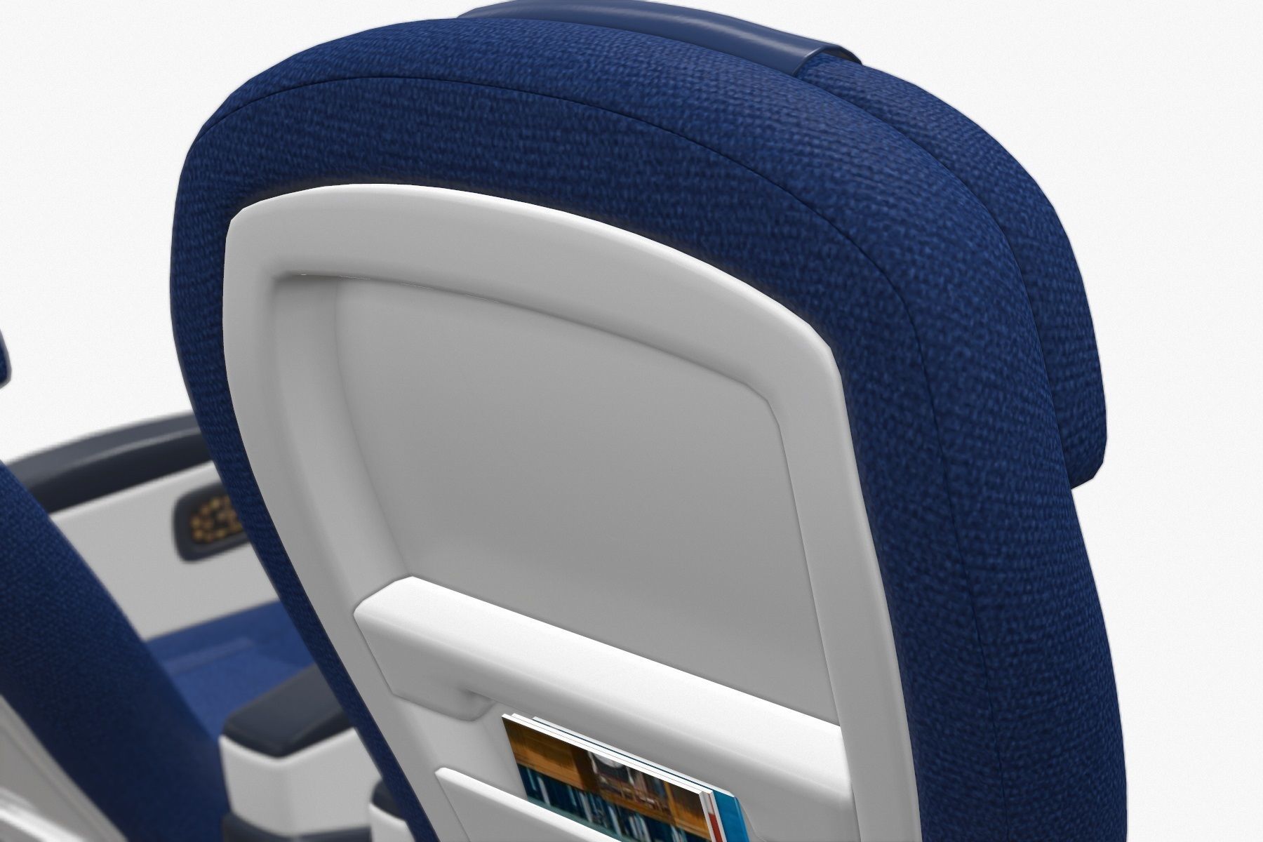 Airplane chair business class Low-poly 3D model_15