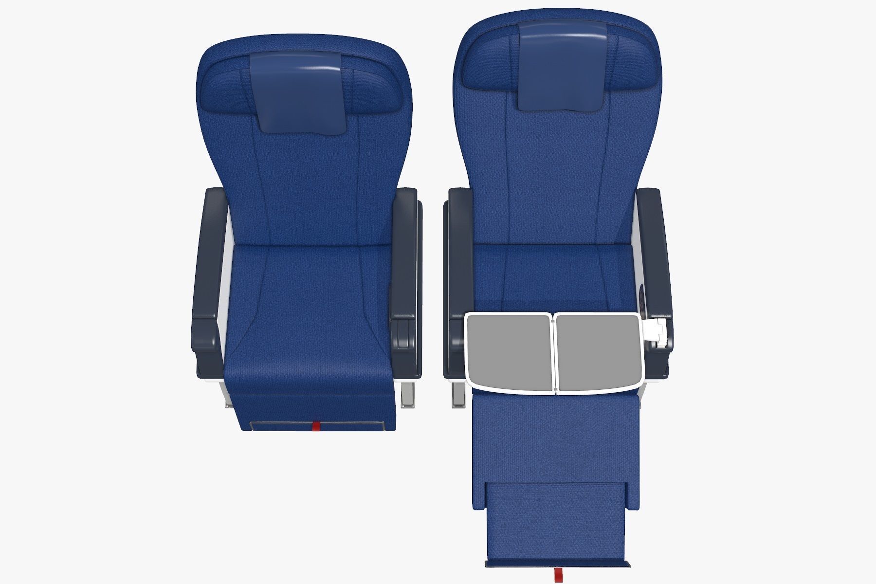 Airplane chair business class Low-poly 3D model_10