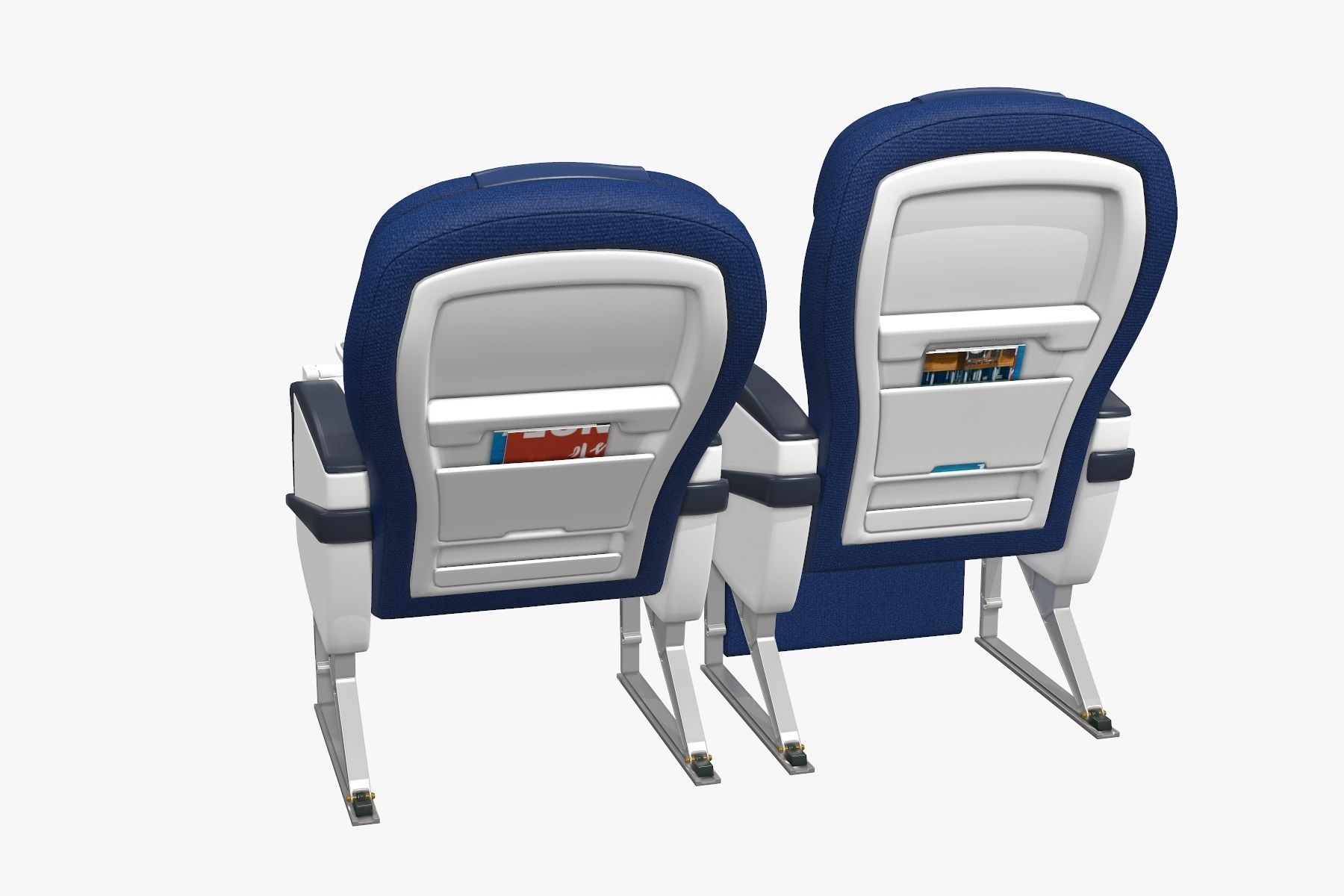 Airplane chair business class Low-poly 3D model_5