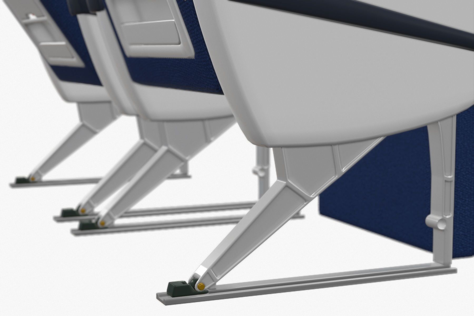 Airplane chair business class Low-poly 3D model_13