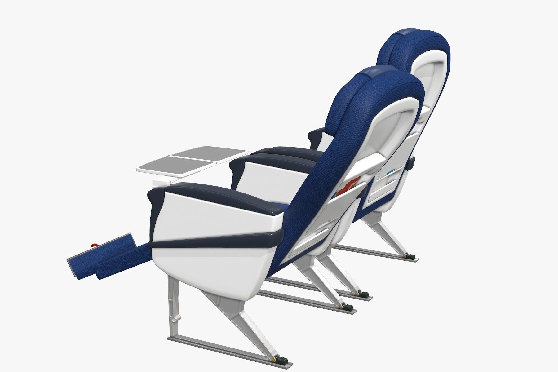 Airplane chair business class Low-poly 3D model_6