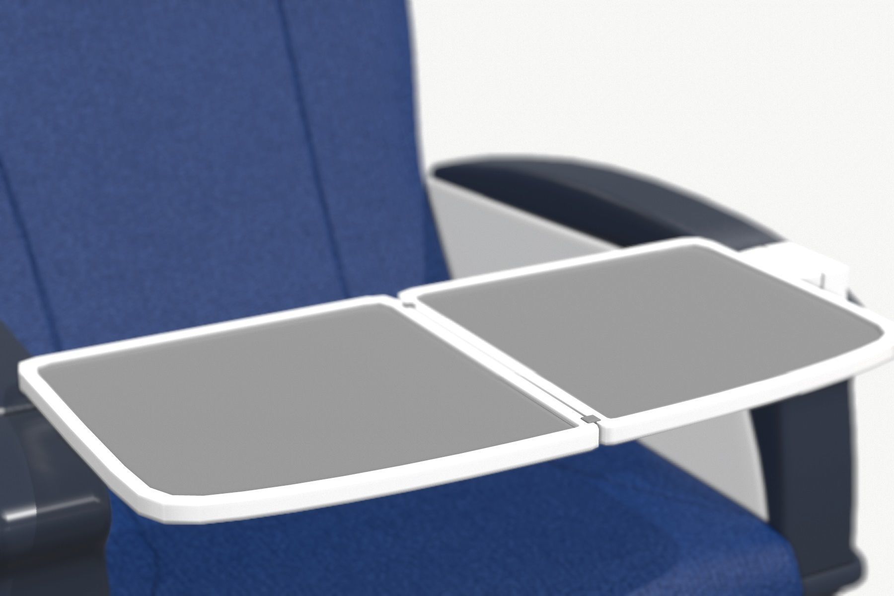 Airplane chair business class Low-poly 3D model_17
