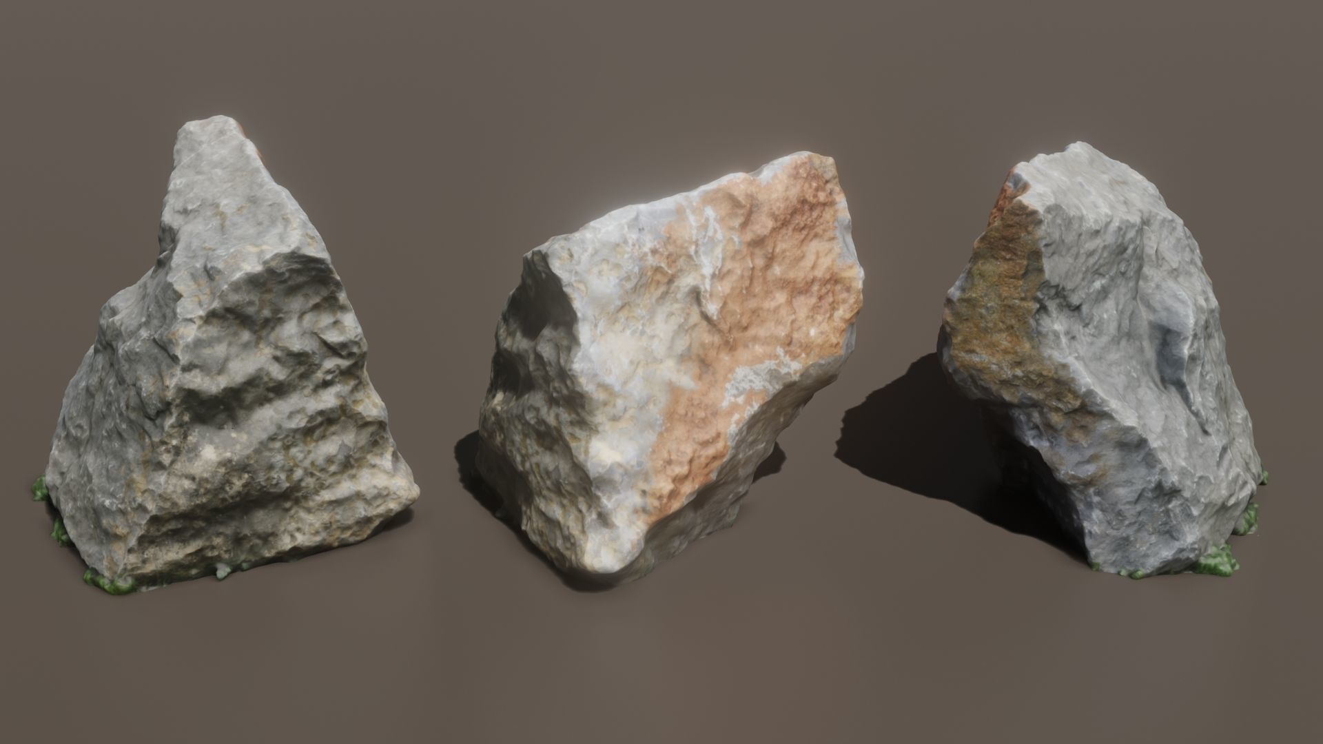 Big Rock  Low-poly 3D model_5