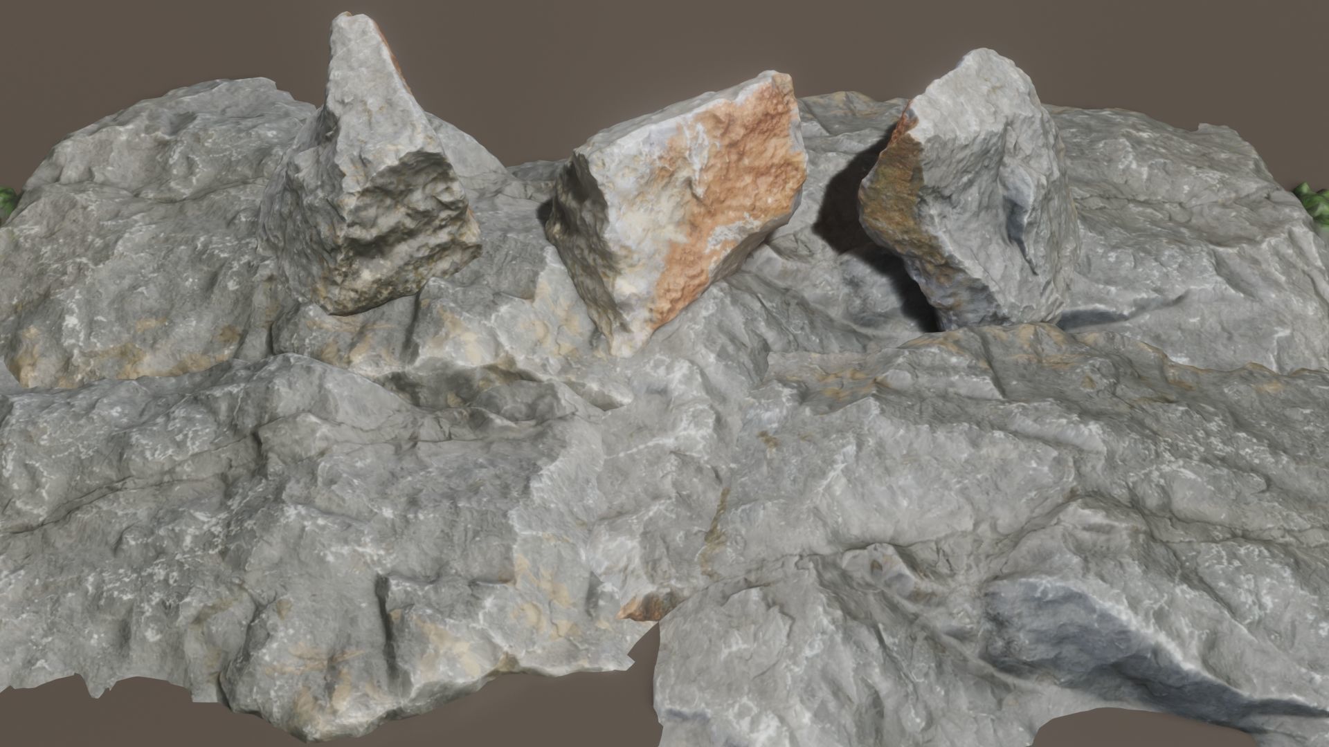 Big Rock  Low-poly 3D model_6