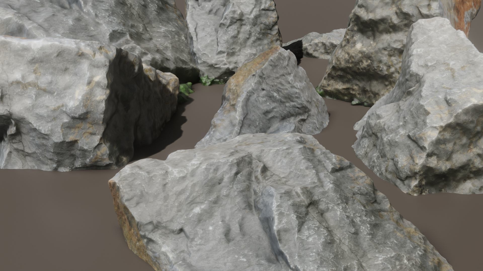 Big Rock  Low-poly 3D model_4
