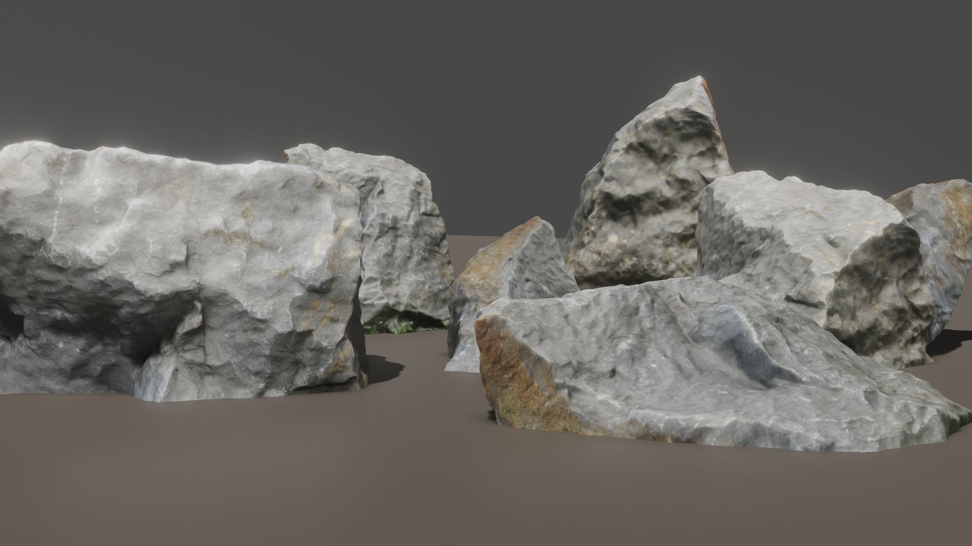 Big Rock  Low-poly 3D model_3