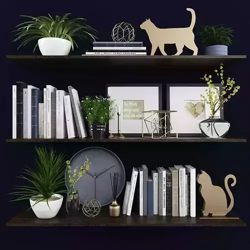 Decorative set-30 Low-poly 3D model