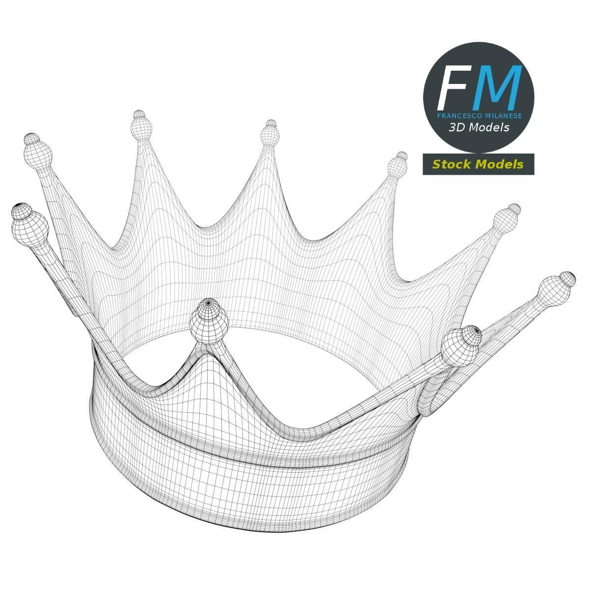 Gold crown 1 3D model_7