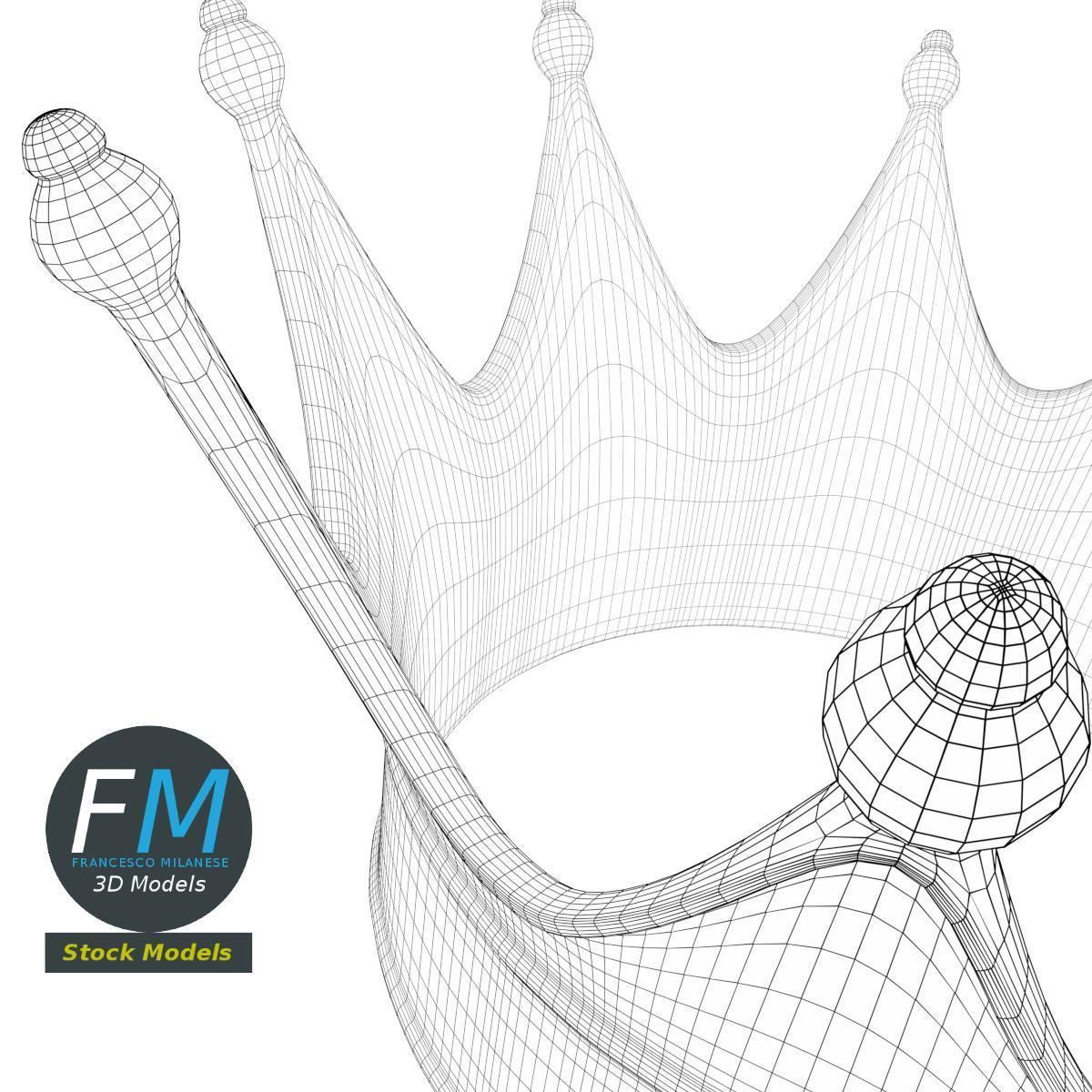 Gold crown 1 3D model_8