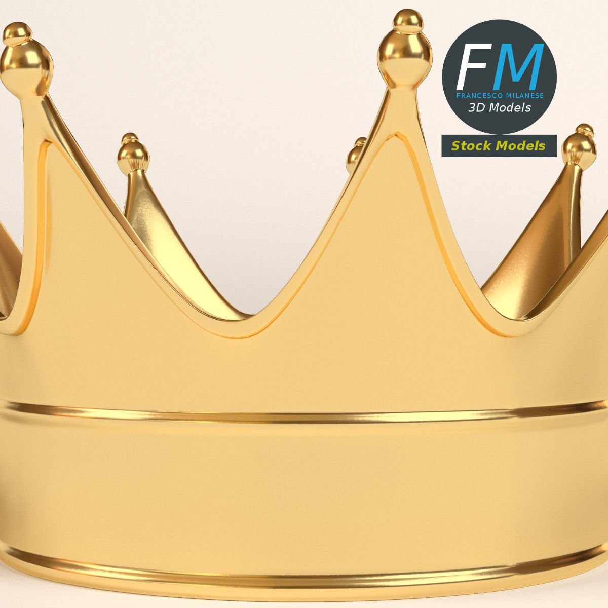 Gold crown 1 3D model_4