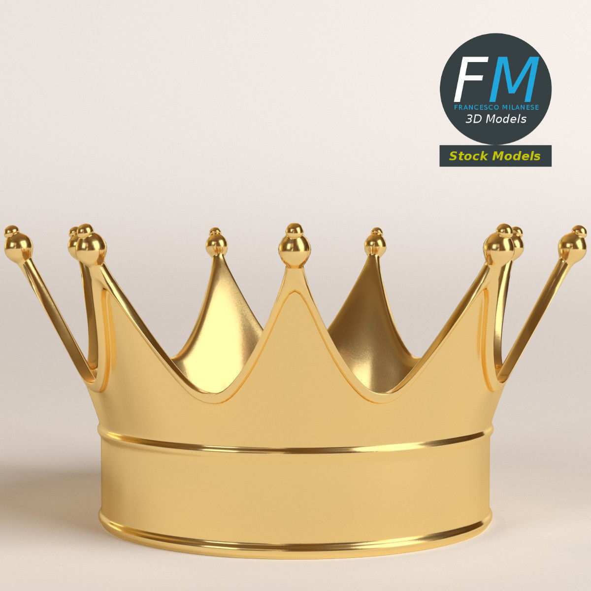 Gold crown 1 3D model_2