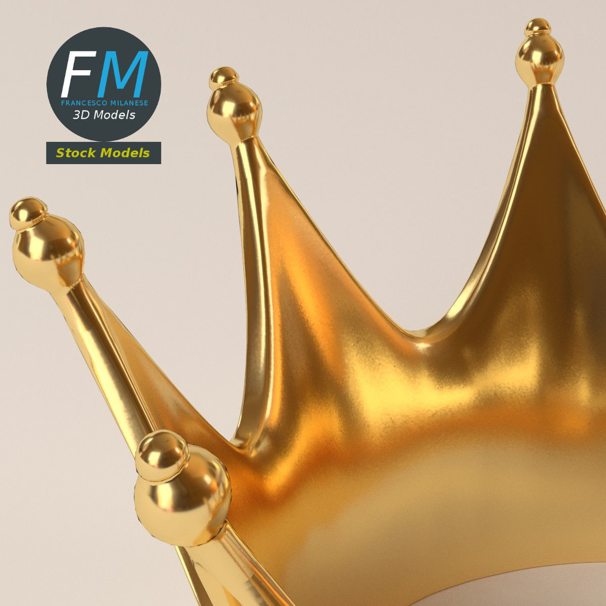 Gold crown 1 3D model_5