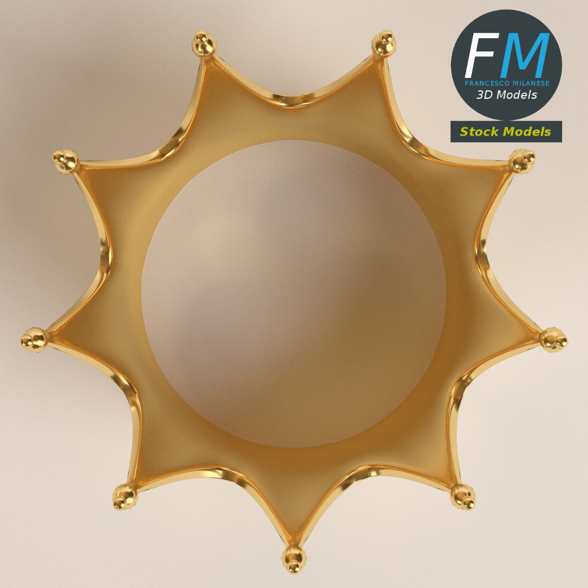Gold crown 1 3D model_6