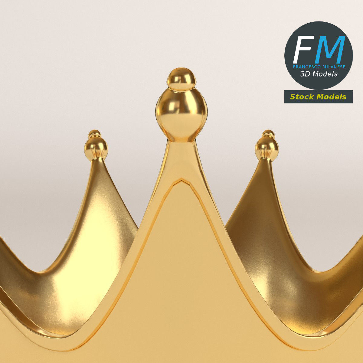 Gold crown 1 3D model_3