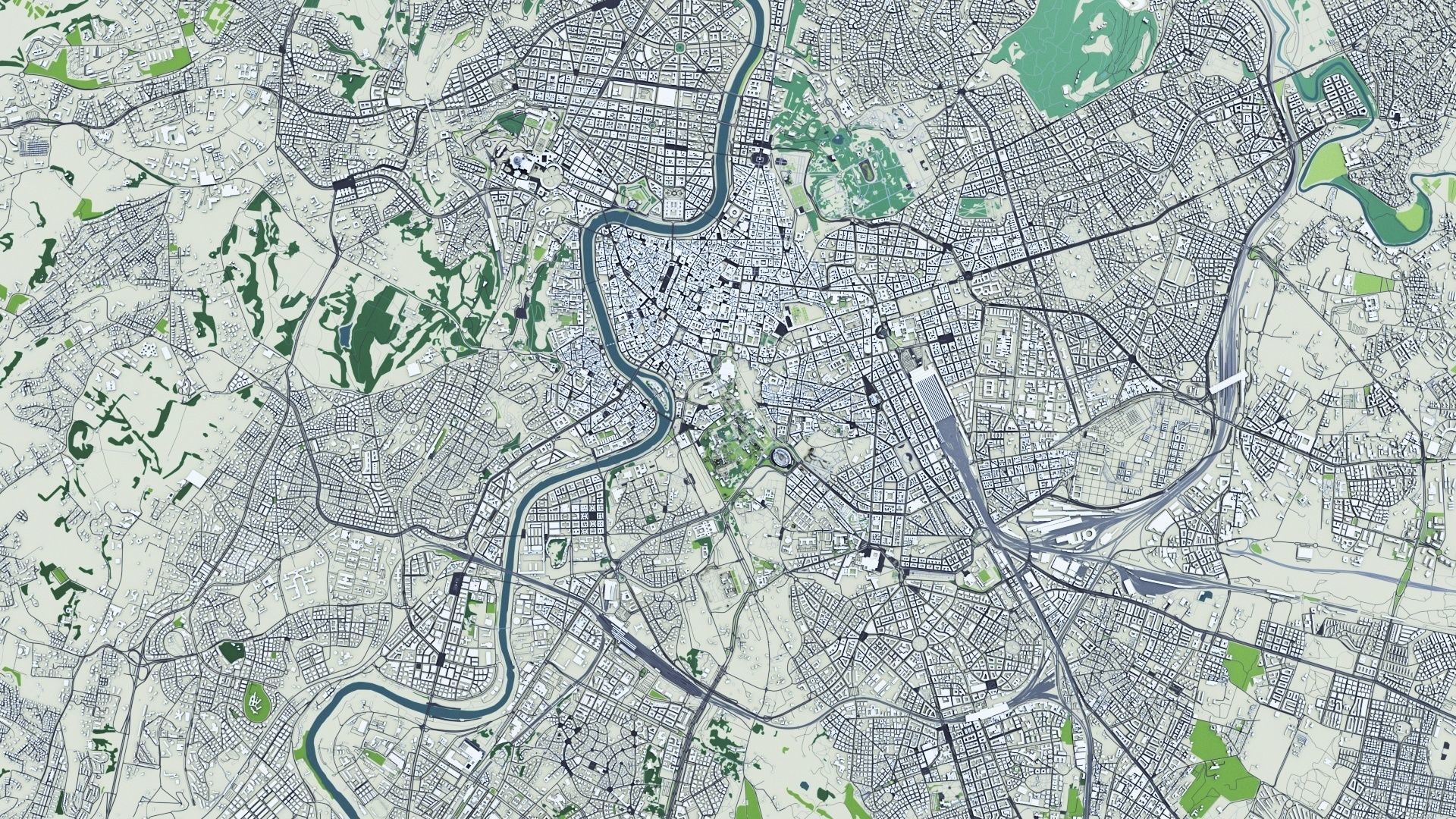 Rome with Terrain 3D model_6